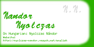 nandor nyolczas business card